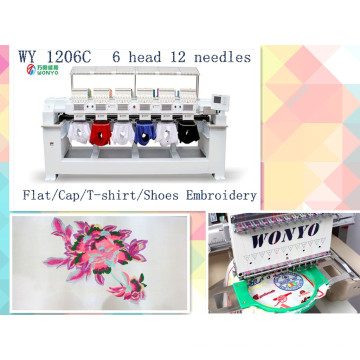 6 Heads Garment 3D Bead Sequin Embroidery Machine